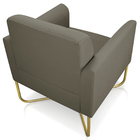 Poltrona Decorativa Isabella Base X Suede Nude/dourado G19 -