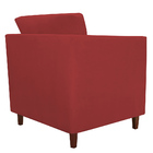 Poltrona Decorativa Isis Pés De Madeira Suede Vermelho - Ds E