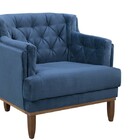 Poltrona Decorativa Itália Pés Palito Madeira Maciça