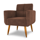 Poltrona Decorativa Itaqui Veludo Ferrugem