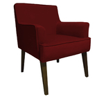 Poltrona Decorativa Jade Com Pés Palito Suede Marsala