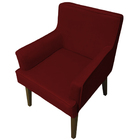 Poltrona Decorativa Jade Com Pés Palito Suede Marsala