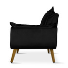 Poltrona Decorativa Jade Inspire House Suede Veludo Preto