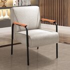 Poltrona Decorativa Jade Para Sala De Estar, Recepção Bege