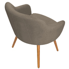 Poltrona Decorativa Jade Pés Palito Castanho Bouclé Marrom -
