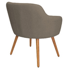 Poltrona Decorativa Jade Pés Palito Castanho Bouclé Marrom -