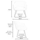 Poltrona Decorativa Jade Pés Palito Castanho Bouclé Verde Cla