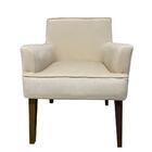 Poltrona Decorativa Jade Suede Bege