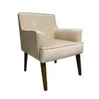 Poltrona Decorativa Jade Suede Bege