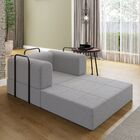 Poltrona Decorativa Japão Modular Sala Linho Para Sala Linho