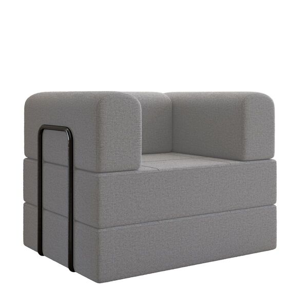 Poltrona Decorativa Joana Modular Sala Linho Para Sala Linho