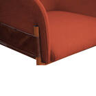 Poltrona Decorativa Jobim Pés De Ferro Bronze Bouclé Terracot