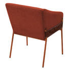 Poltrona Decorativa Jobim Pés De Ferro Bronze Bouclé Terracot