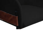 Poltrona Decorativa Jobim Pés De Ferro Preta Bouclé Preto - M