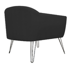 Poltrona Decorativa Jolly Pés Aramado Suede Preto - Ds Estofa