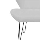 Poltrona Decorativa Jolly Suede Branco - Dominic Decor