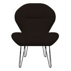 Poltrona Decorativa Jolly Suede Marrom - Dominic Decor