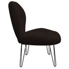 Poltrona Decorativa Jolly Suede Marrom - Dominic Decor