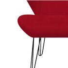 Poltrona Decorativa Jolly Suede Vermelho - Dominic Decor
