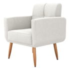 Poltrona Decorativa Juan Boucle Bege