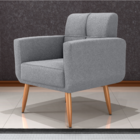 Poltrona Decorativa Juan Boucle Cinza