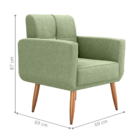 Poltrona Decorativa Juan Boucle Oliva