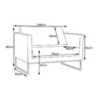 Poltrona Decorativa Julia 106cm Pu Sintético Preto G15 - Gran