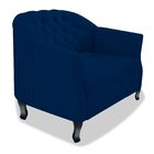 Poltrona Decorativa Julia A02 Suede - Amarena Móveis - Azul M