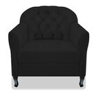 Poltrona Decorativa Julia A02 Suede - Amarena Móveis - Preto