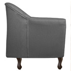 Poltrona Decorativa Julia Linho - Amarena Móveis - Cinza Escu