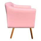 Poltrona Decorativa Julia Linho Rosa A63 - D'rossi