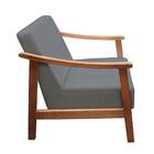 Poltrona Decorativa Júlia Para Sala Linho Chumbo