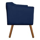 Poltrona Decorativa Julia Suede Azul Marinho  - D'rossi