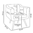 Poltrona Decorativa Julia Suede Azul Marinho  - D'rossi