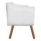 Poltrona Decorativa Julia Suede Branco Com Strass - D'rossi