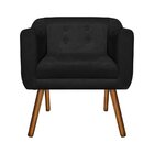 Poltrona Decorativa Julia Suede Preto – D'rossi