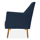Poltrona Decorativa Julia Veludo Azul Marinho Pés Palito Cast