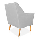 Poltrona Decorativa Julia Veludo Pés Palito Castanho - Pallaz