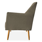 Poltrona Decorativa Julia Veludo Pés Palito Castanho - Pallaz