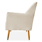 Poltrona Decorativa Julia Veludo Pés Palito Castanho - Pallaz