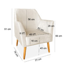 Poltrona Decorativa Julia Veludo Pés Palito Castanho - Pallaz