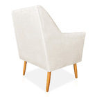 Poltrona Decorativa Julia Veludo Pés Palito Castanho - Pallaz