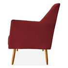 Poltrona Decorativa Julia Veludo Pés Palito Castanho - Pallaz