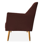 Poltrona Decorativa Julia Veludo Pés Palito Castanho - Pallaz