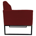 Poltrona Decorativa Juliete Com Base Rígida Suede Marsala