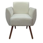 Poltrona Decorativa Kelly Pés Palito Suede Bege - D'classe De