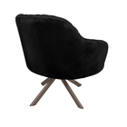 Poltrona Decorativa Kitana Pés Champagne Giratório Veludo Pre