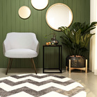 Poltrona Decorativa Kitana Pés Palito Pu Sintético/linho Bege