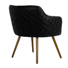 Poltrona Decorativa Kitana Pés Palito Pu Sintético/linho Pret