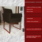 Poltrona Decorativa Klara Base Ferro Bronze Suede - Estopar -